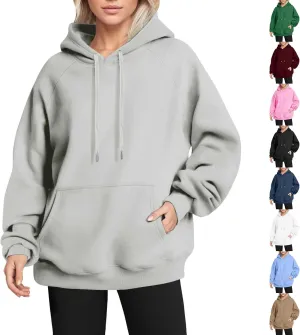 Hoodies for Women Oversized Preppy Sweatshirt Fleece Pullover Lightweight Sweatshirts Winter Sweaters with Pocket