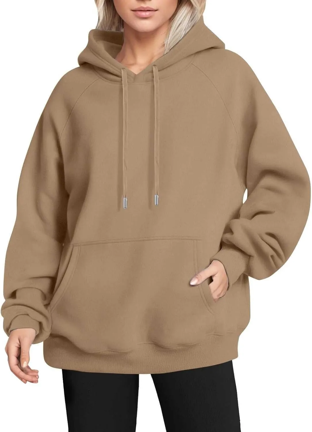 Hoodies for Women Oversized Preppy Sweatshirt Fleece Pullover Lightweight Sweatshirts Winter Sweaters with Pocket