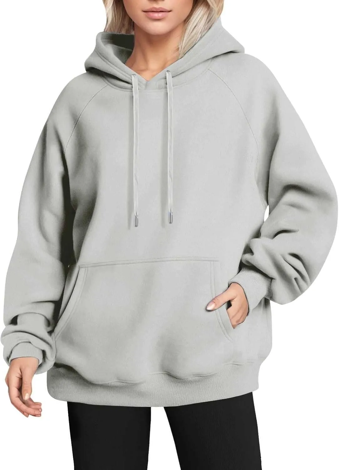 Hoodies for Women Oversized Preppy Sweatshirt Fleece Pullover Lightweight Sweatshirts Winter Sweaters with Pocket