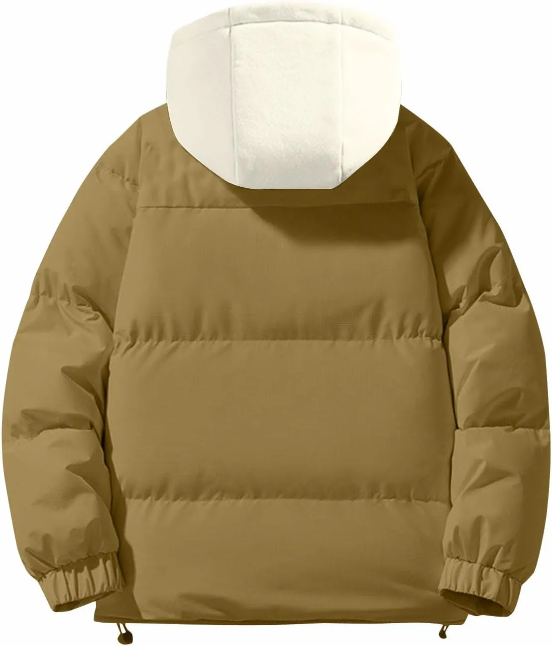 Jackets for Men Lightweight Puffer Jacket with Pockets Hooded Packable Down Jacket Warm Full Zip Winter Coats