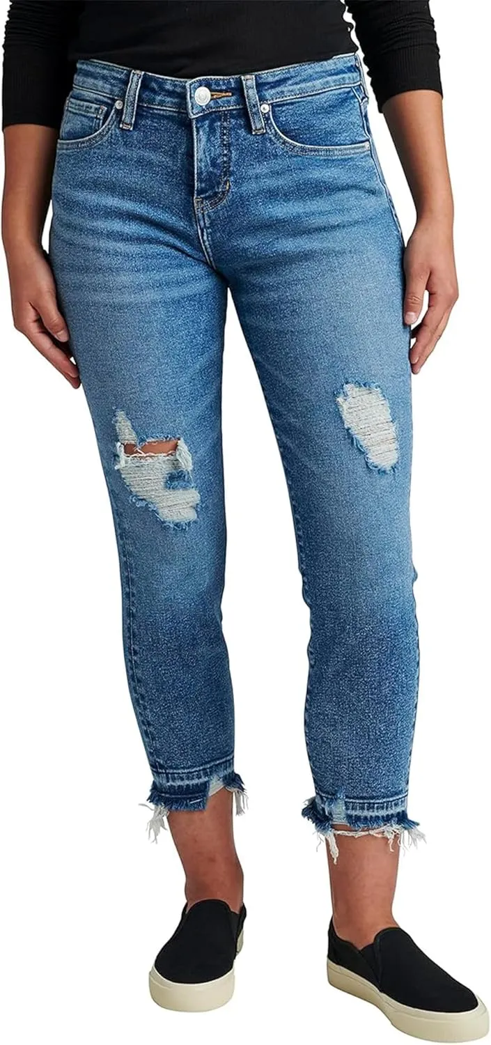 Jag Jeans Women's Carter Mid Rise Girlfriend Jeans