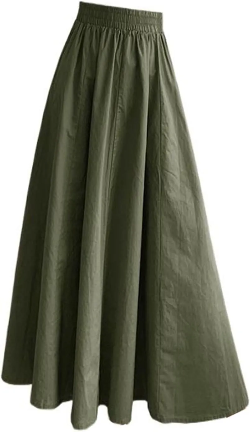Korean-Style Loose high-Waist Cropped Pants for Women,Spring,Casual Skirt
