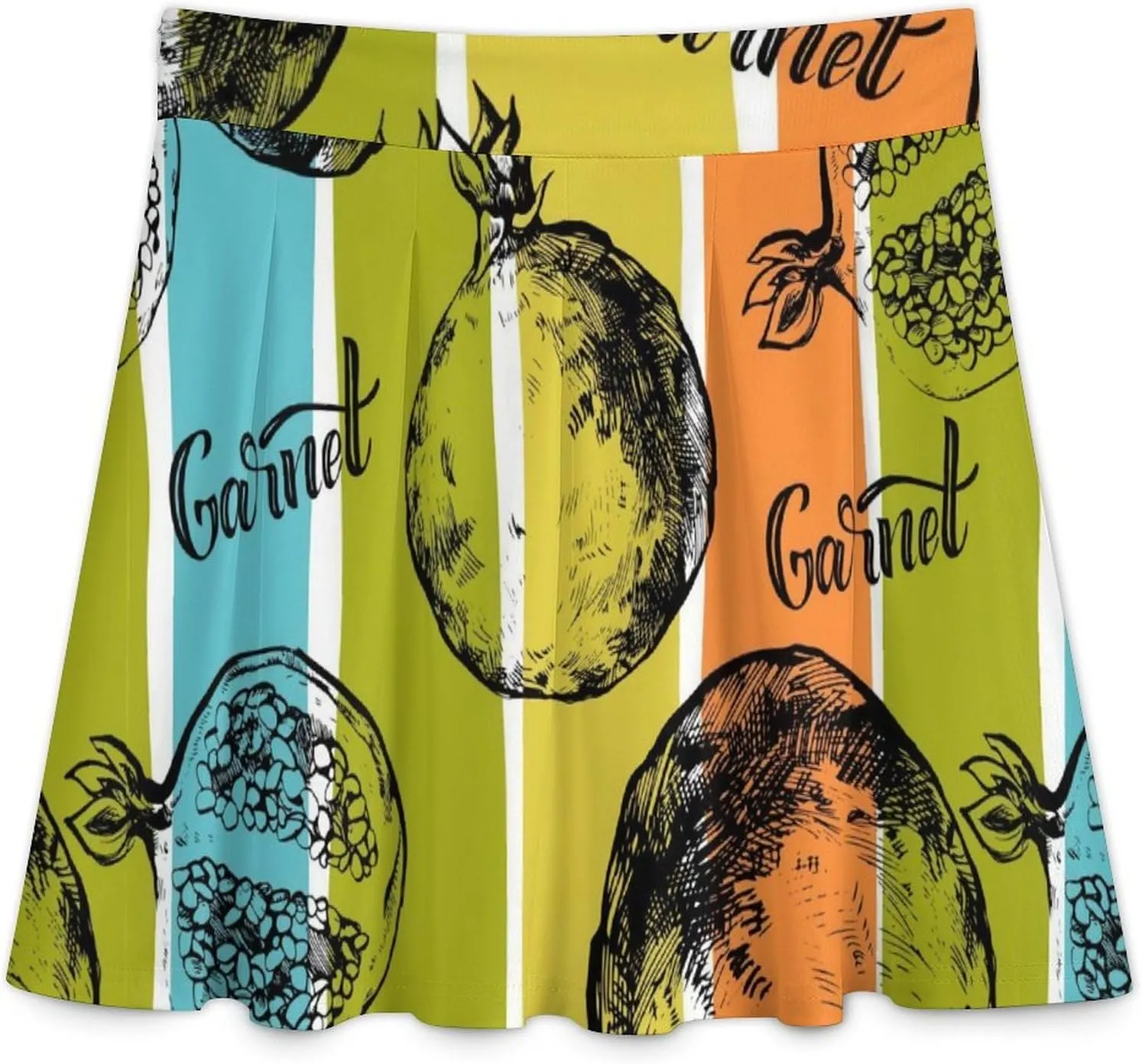 Ladies Pomegranate Summer Reffled Mini Skirts High Waist Esthetic Invisible Zip Pleated Skirts