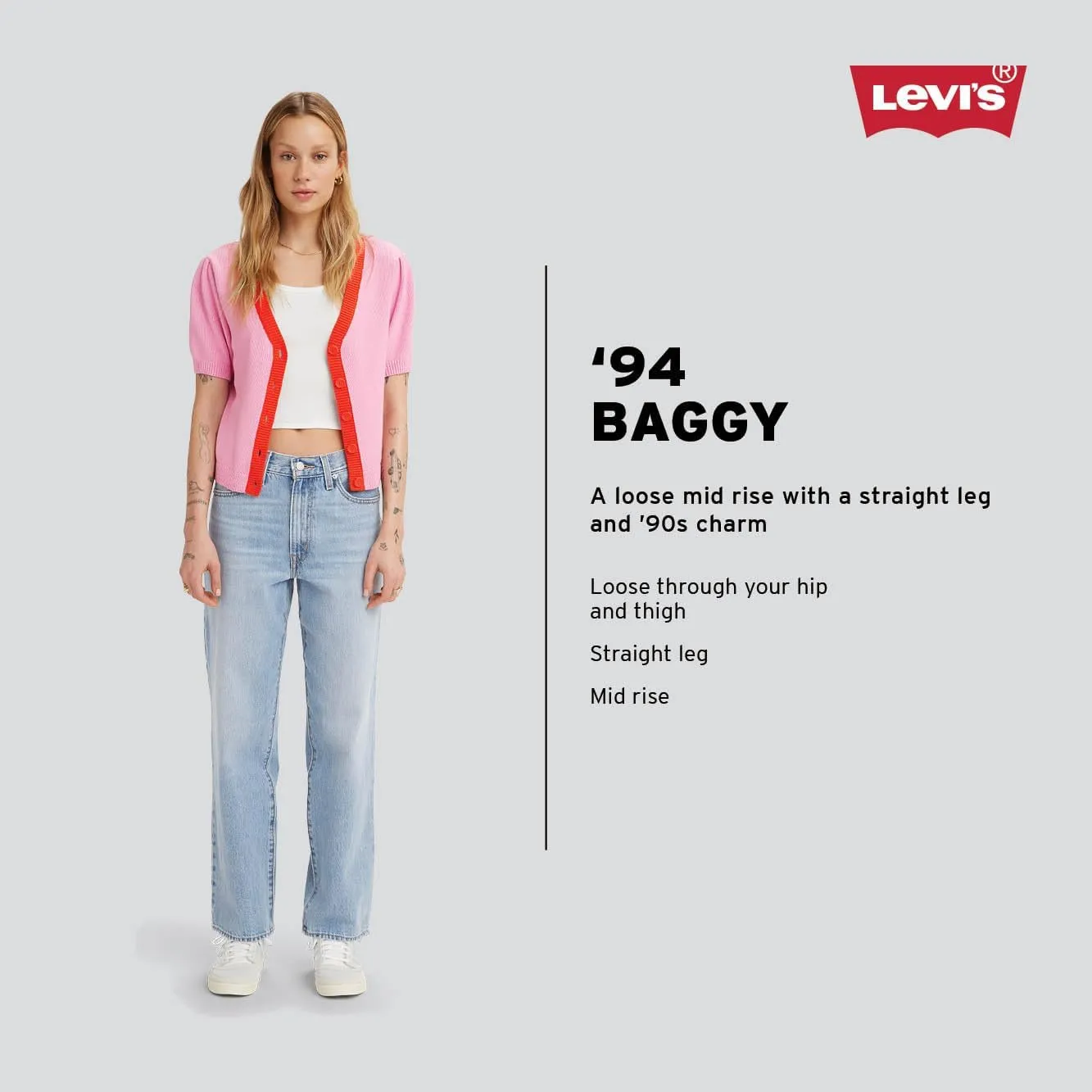 Levi's Women's 94 Baggy Jeans (Also Available in Plus)