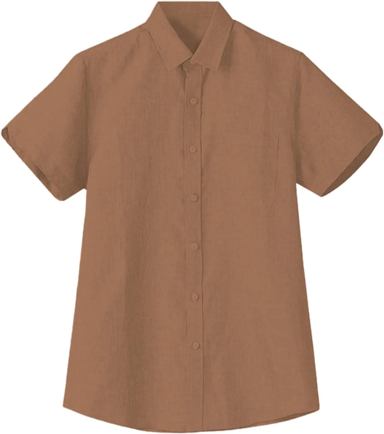 Linen Shirts for Men Slim Fit Short Sleeve Button Down Dress Shirts Wrinkle Free Casual Vacation Beach Summer Tops