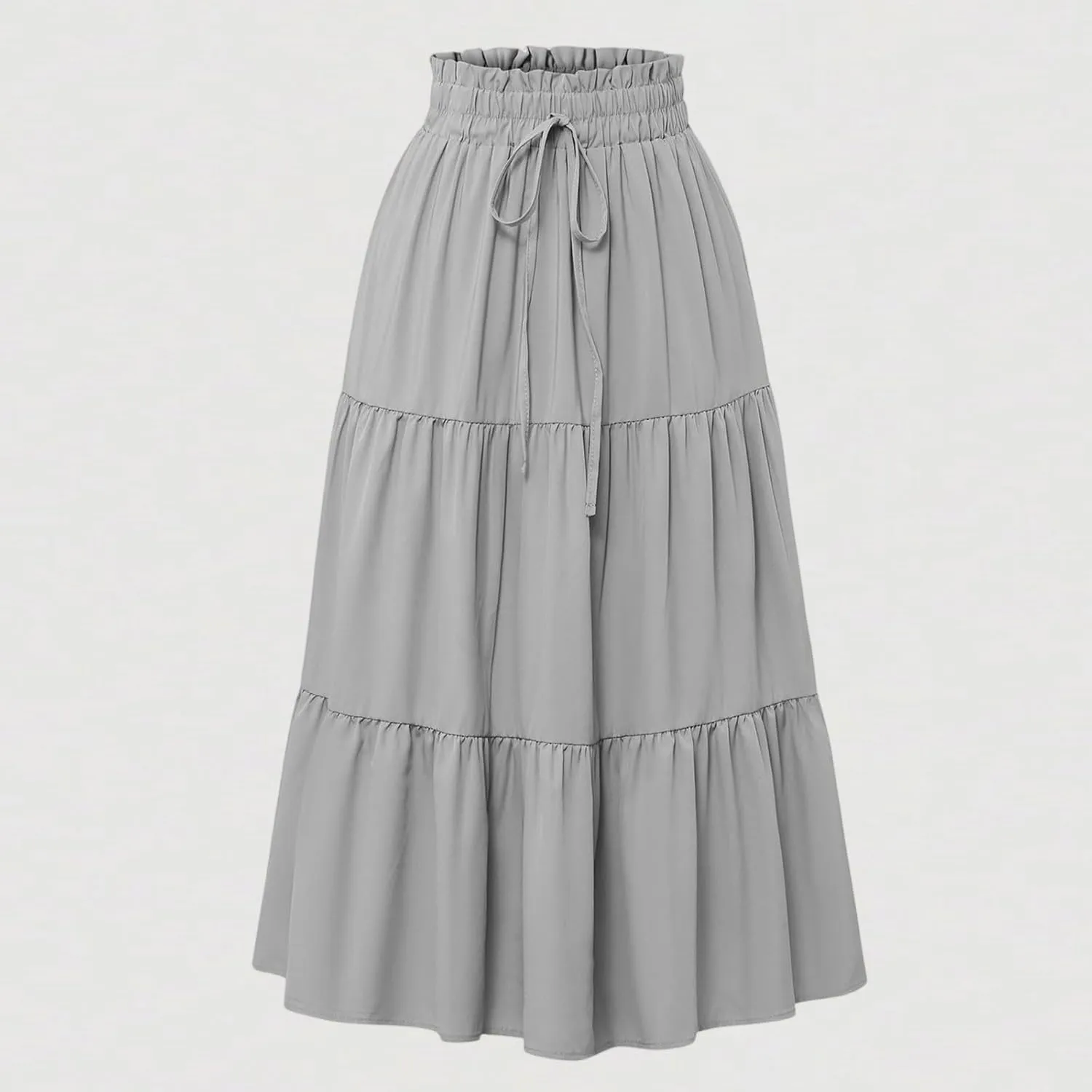 Long Flowy Skirts for Women Flowy Beach Smocked Going Out Flutter Country Cute Business Pleated Maxi Skirts for Women
