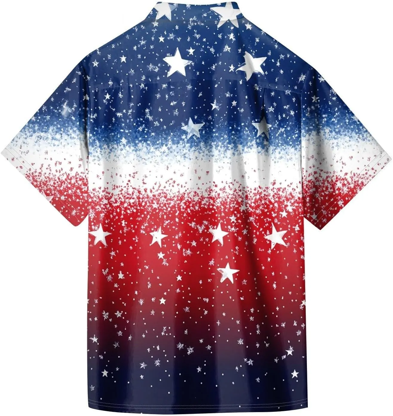 Men's 4th of July Patriotic Shirts Summer Short Sleeve Button-Up American Flag Hawaiian Tropical Aloha Beach Shirts