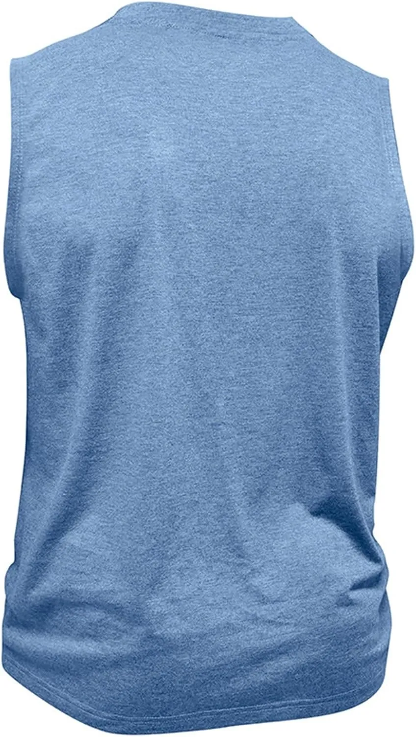 Men's Casual Workout Tank Top Muscle Fit Sleeveless Cut Off Henley T-Shirt Quick Drying Yoga Running Vest Tops