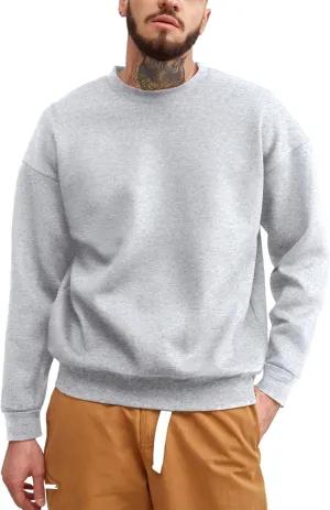 Men'S Crewneck Sweatshirt Long Sleeve Baggy Sweatshirts Lightweight Crew Neck Pullover