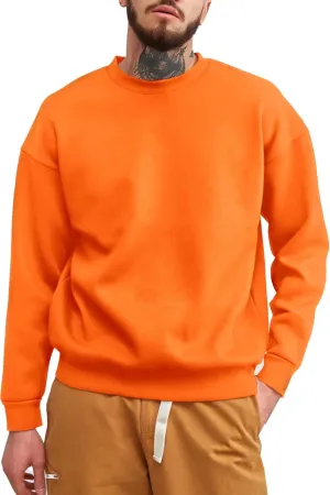 Men'S Crewneck Sweatshirt Long Sleeve Baggy Sweatshirts Lightweight Crew Neck Pullover