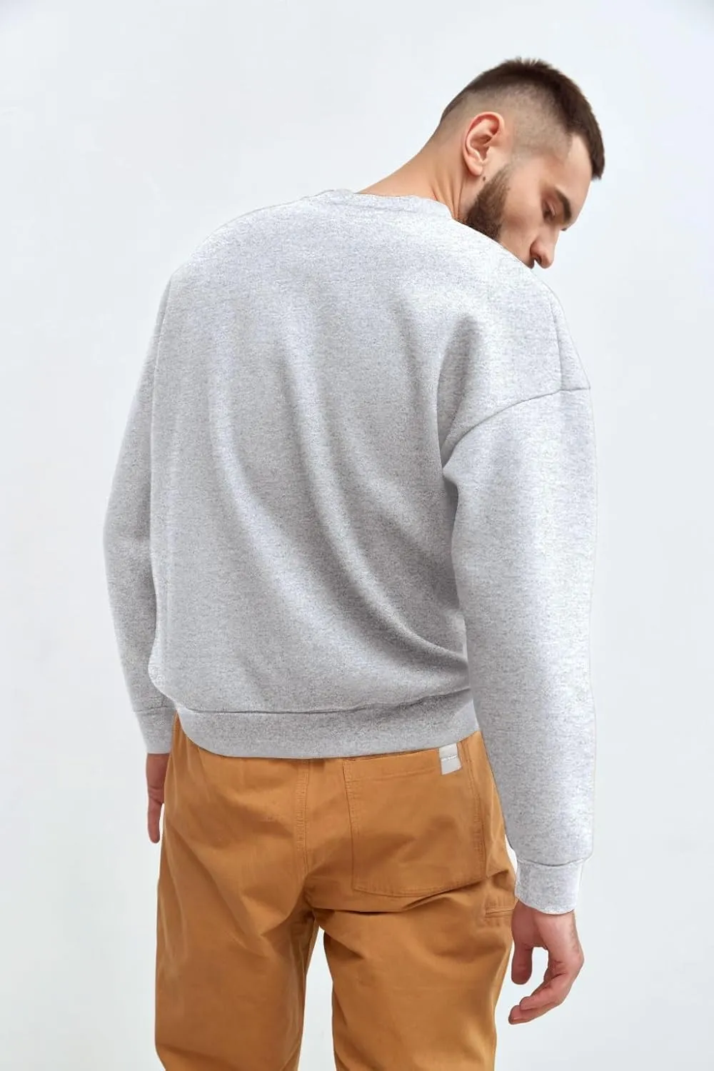 Men'S Crewneck Sweatshirt Long Sleeve Baggy Sweatshirts Lightweight Crew Neck Pullover