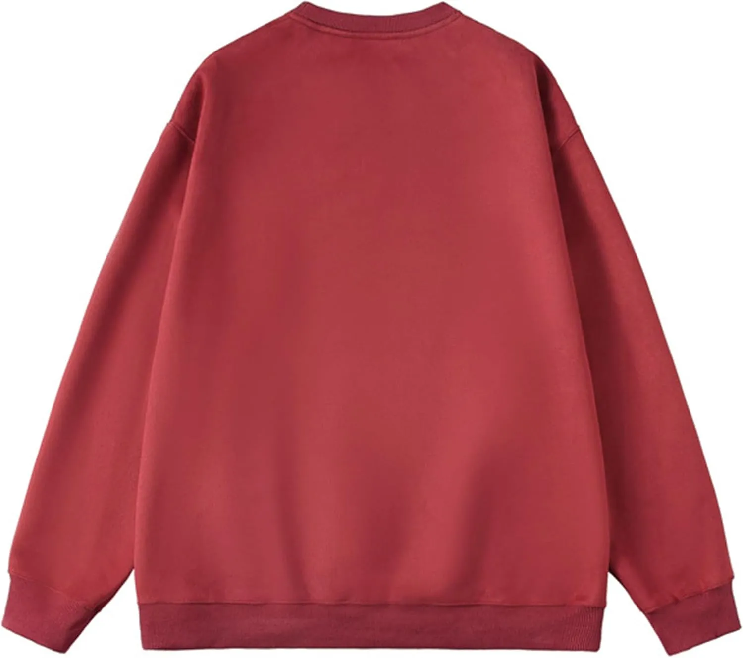 Men's Crewneck Sweatshirts Loose Fit Fleece Pullover Tops Casual Basic Plain Sweatshirt Winter Fall Long Sleeve Shirt