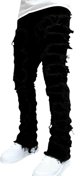 Men's Denim Straight Leg Street Sharpened Jeans Mens Sweatpants