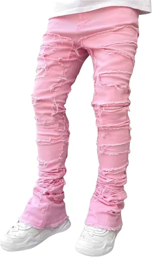Men's Denim Straight Leg Street Sharpened Jeans Mens Sweatpants