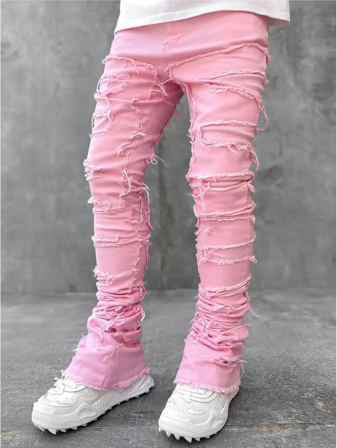 Men's Denim Straight Leg Street Sharpened Jeans Mens Sweatpants