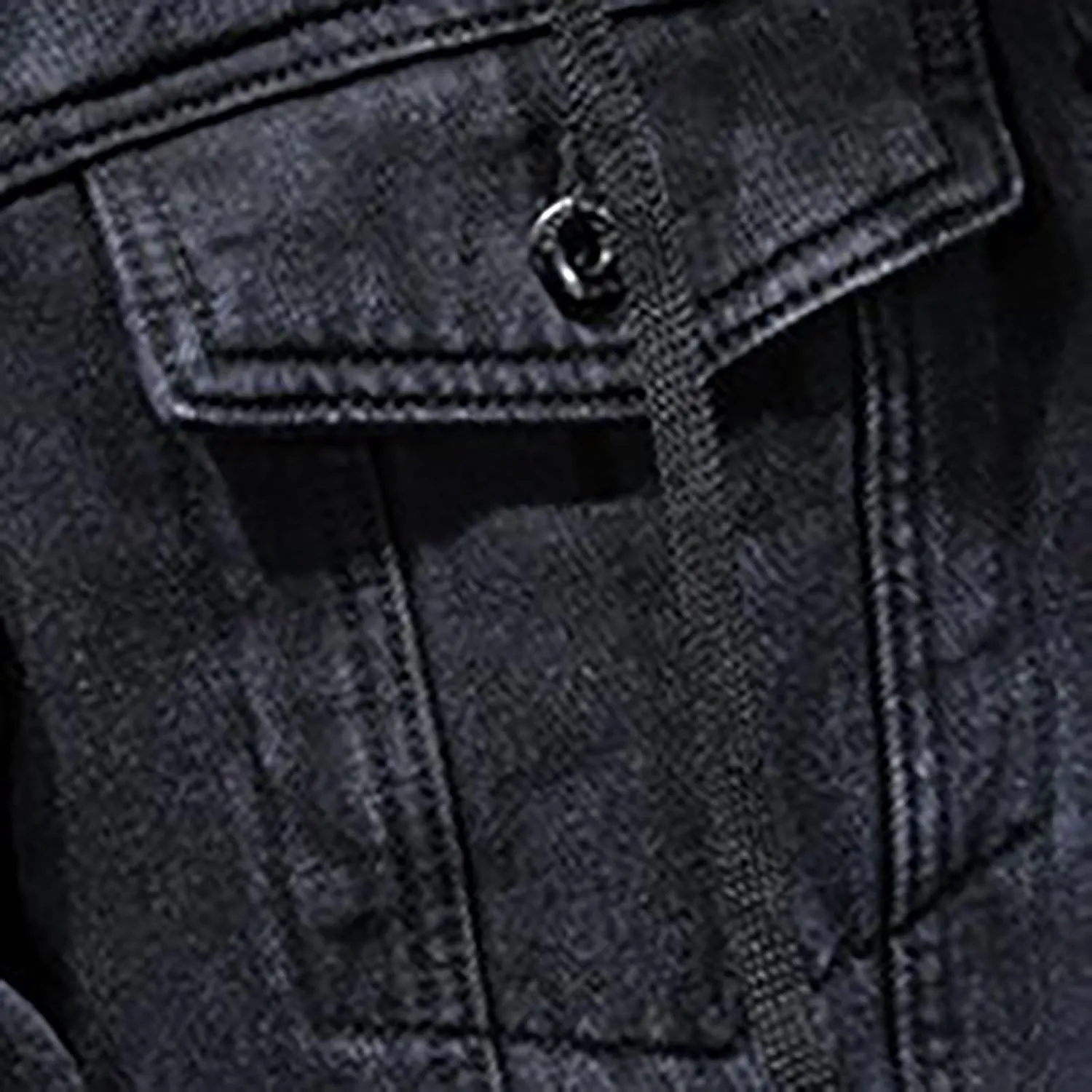 Mens Fleece Lined Denim Hoodie Jacket Casual Button Down Winter Warm Hooded Cowboy Jean Jacket Thicken Trucker Coats