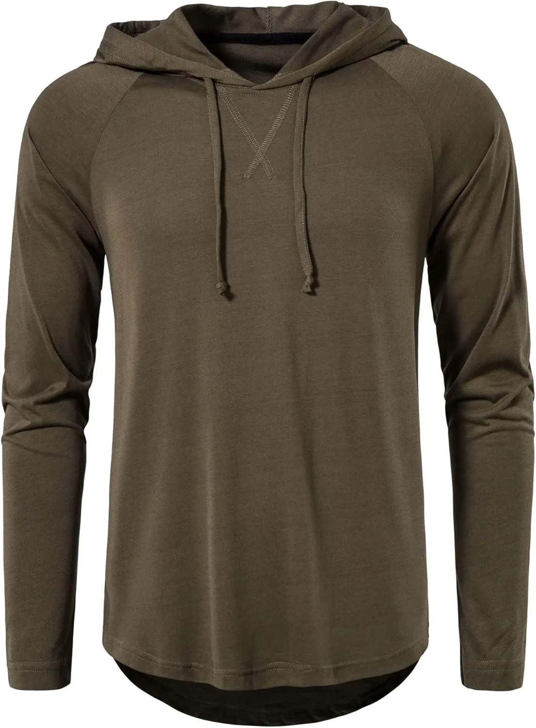 MUSE FATH Men's Long Sleeve Athletic Performance Lightweight Hoodie Sweatshirts