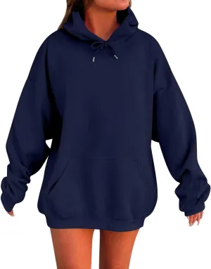 Oversized Hoodies for Womens Winter Cute Sweatshirts Pullover 2024 Fashion Tops Trendy Outfits Loose Fit Solid Hoodies