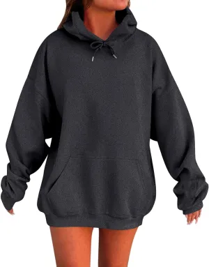 Oversized Hoodies for Womens Winter Cute Sweatshirts Pullover 2024 Fashion Tops Trendy Outfits Loose Fit Solid Hoodies