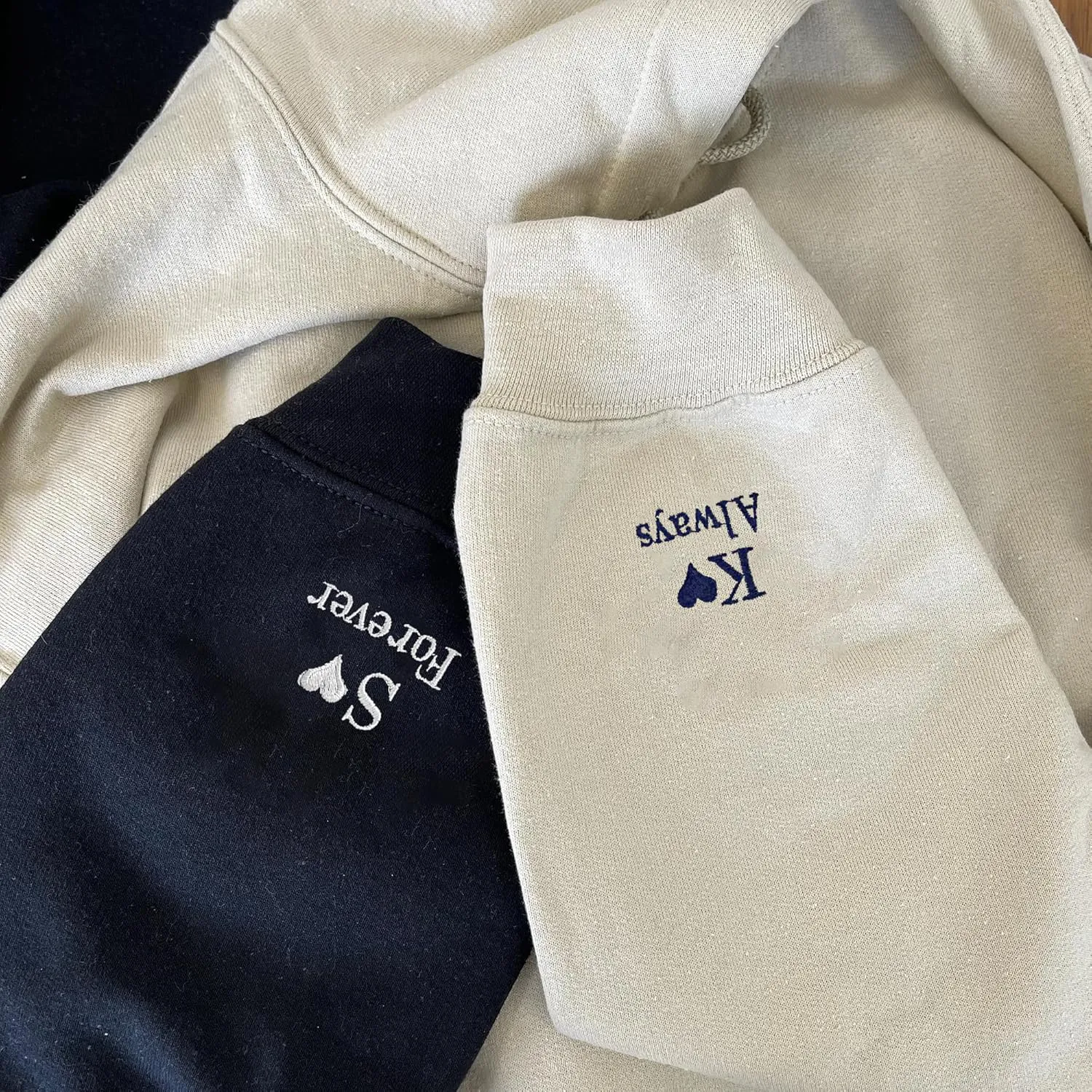 Pamaheart Custom Embroidered Roman Numeral Hoodie - Matching Hoodies, Couple Sweatshirts, Gifts for Her, Him, Valentines Day