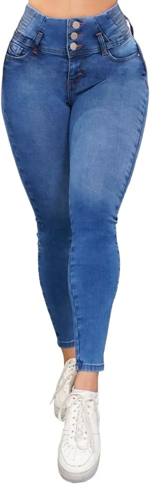 Pantalones Colombianos Levanta cola | Butt Lifting Jeans | High Waisted Jeans for Women | Colombian Jeans (as1, Numeric, Numeric_17, Regular, Regular, 2598)