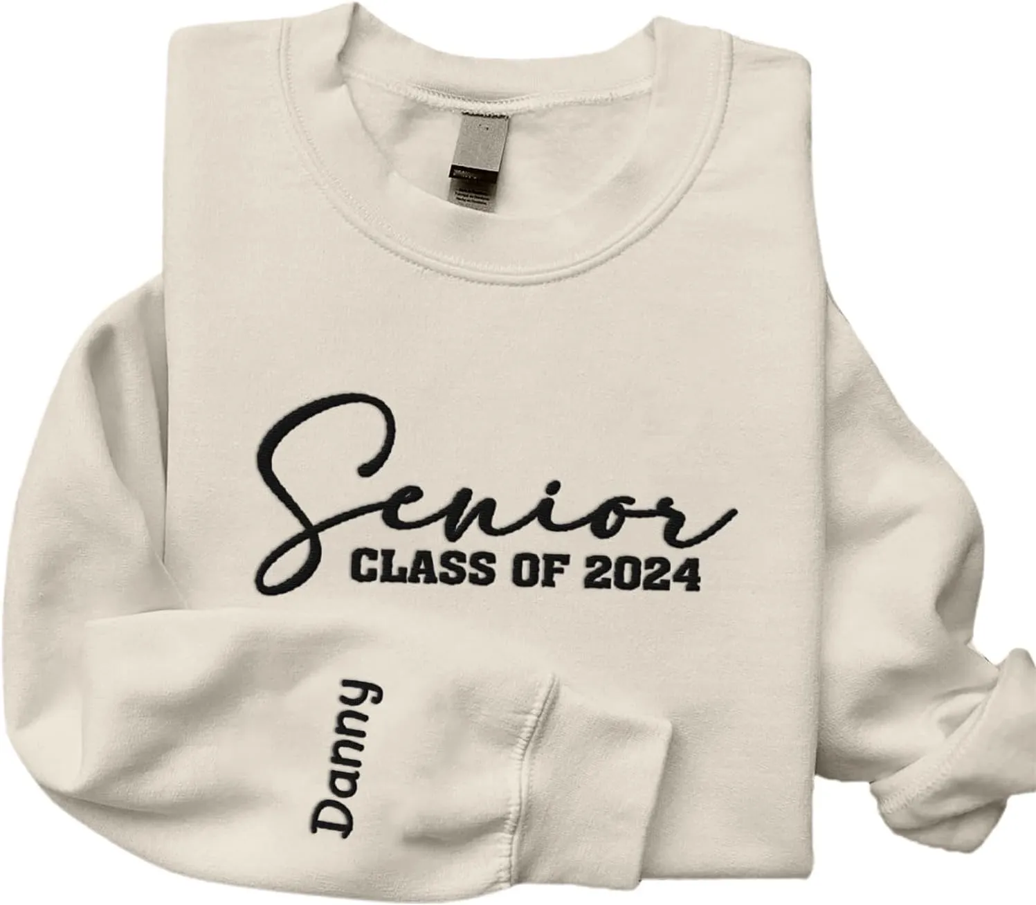 Personalized Senior 2025 Embroidered Sweatshirt Graduation 2025 Class Of 2025 Senior Class Senior Embroidered Sweatshirt