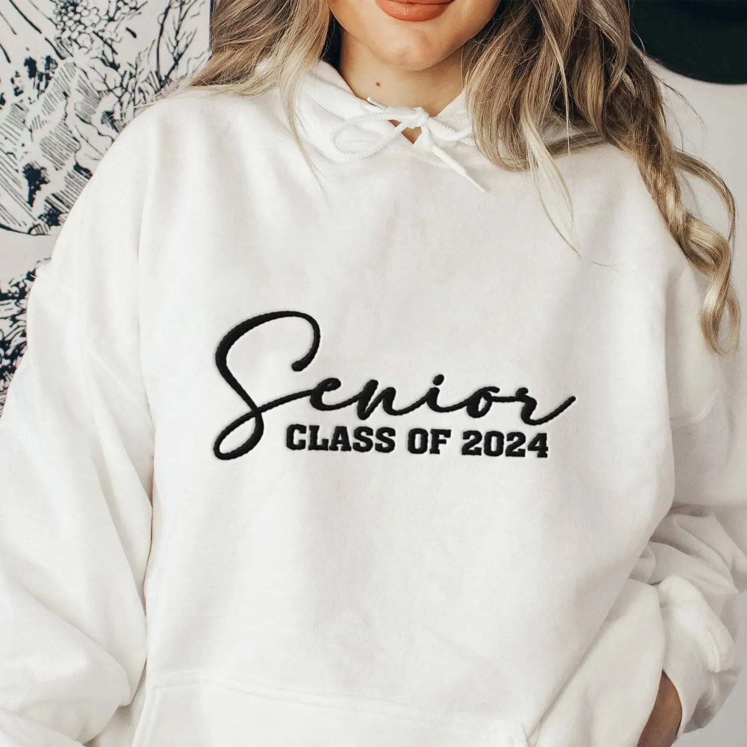 Personalized Senior 2025 Embroidered Sweatshirt Graduation 2025 Class Of 2025 Senior Class Senior Embroidered Sweatshirt