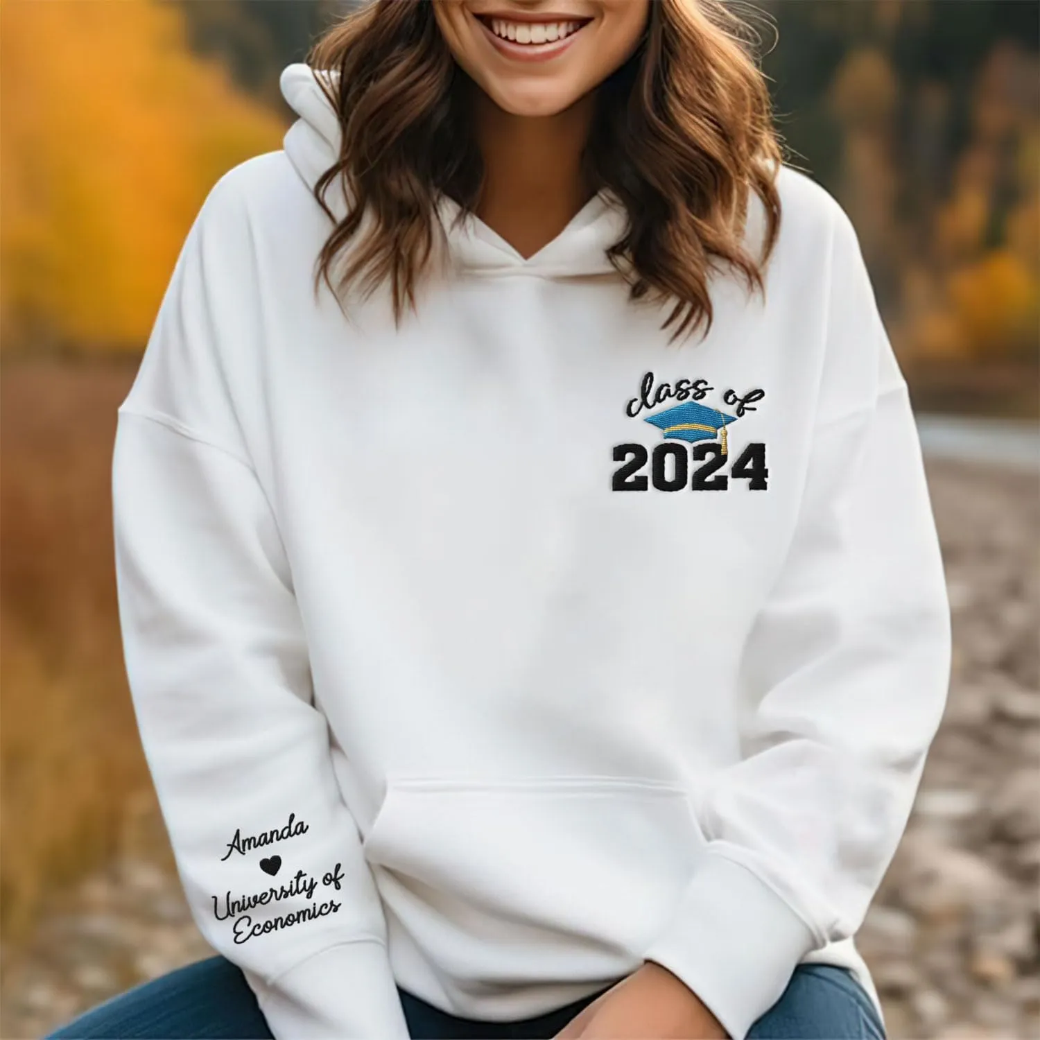 Personalized Senior 2025 Embroidered Sweatshirt Graduation 2025 Class Of 2025 Senior Class Senior Embroidered Sweatshirt