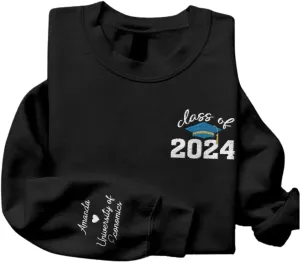 Personalized Senior 2025 Embroidered Sweatshirt Graduation 2025 Class Of 2025 Senior Class Senior Embroidered Sweatshirt
