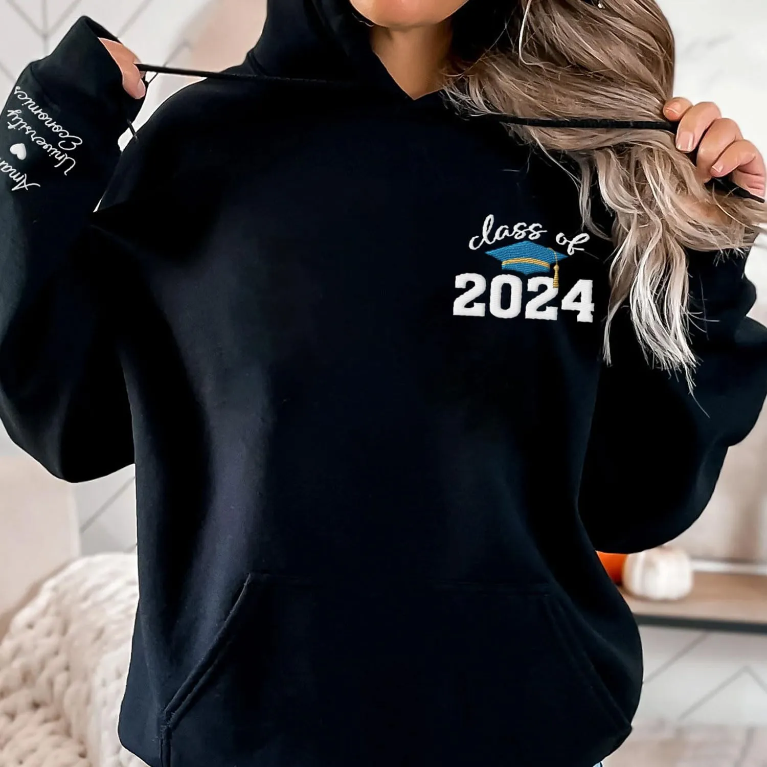 Personalized Senior 2025 Embroidered Sweatshirt Graduation 2025 Class Of 2025 Senior Class Senior Embroidered Sweatshirt
