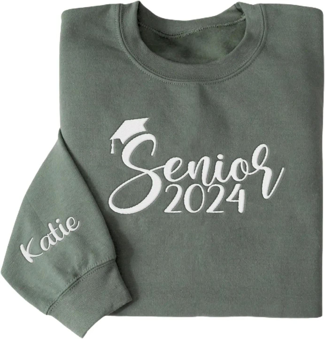 Personalized Senior 2025 Embroidered Sweatshirt Graduation 2025 Class Of 2025 Senior Class Senior Embroidered Sweatshirt