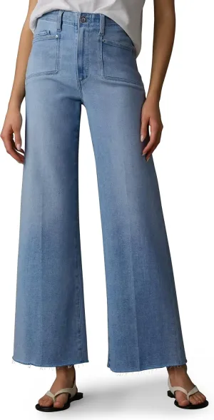 PHISOCKAT High Waisted Wide Leg Jeans for Women Stretchy Baggy Jeans Trendy Denim Pants with Pockets