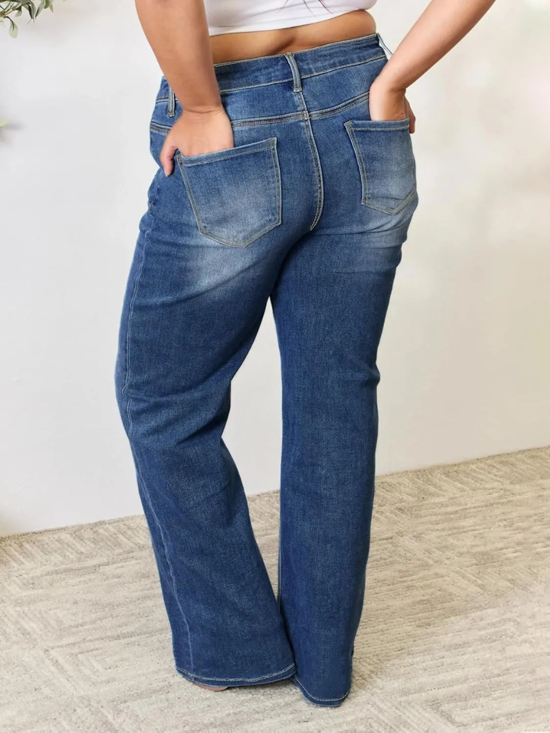 Plus Size Baggy Jeans for Women Wide Leg Women Jeans Full Length Mom High Waist Tall Loose Wide Leg Pants