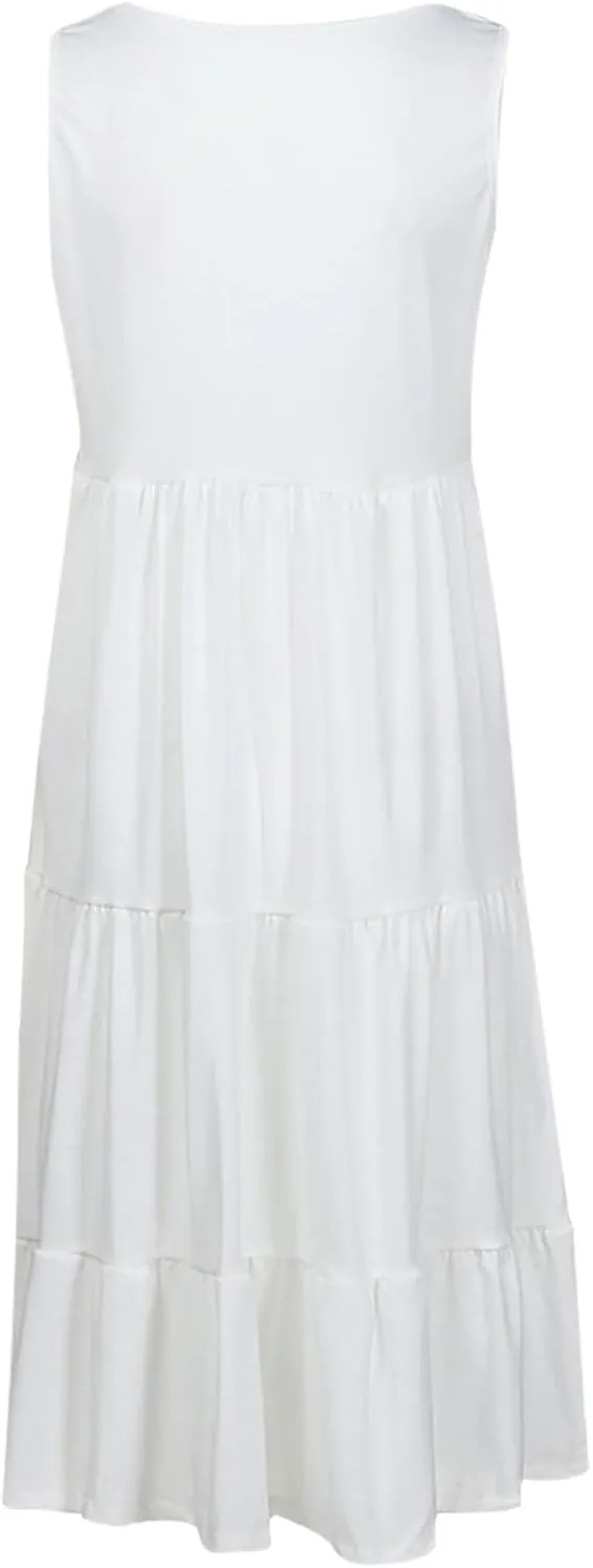 Plus Size Sundresses for Women Casual Swing Dresses Flowy Ruffle Mini Dress Boho Dresses Summer Beach Vacation Dress