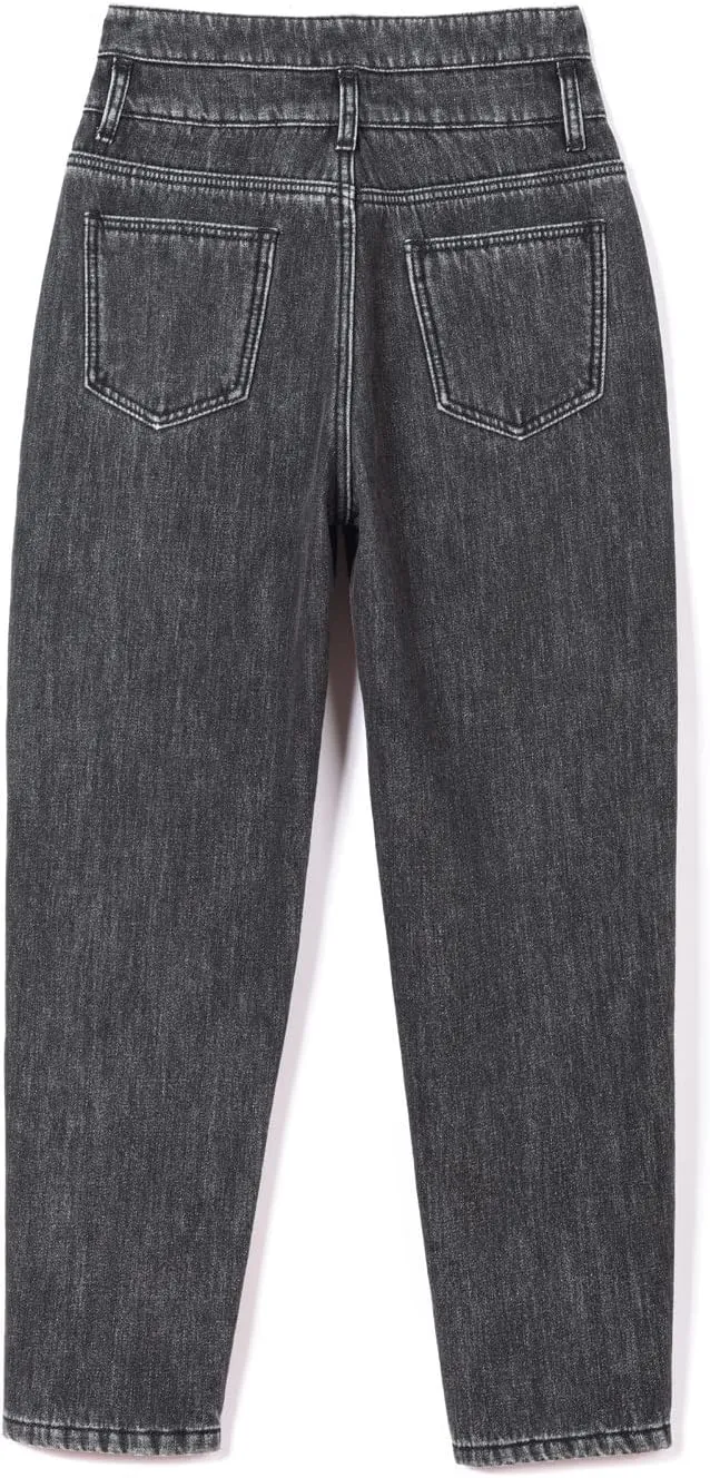 sdbrld Fleece Lined Jeans Women,Womens Fleece Lined Jeans Winter Warm Thermal Jeans Thicken Skinny Stretch Denim Pants Tights