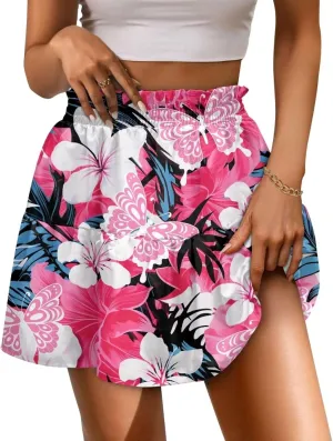 Short Skirts for Women Sexy High Waist Tiered Mini Skirt