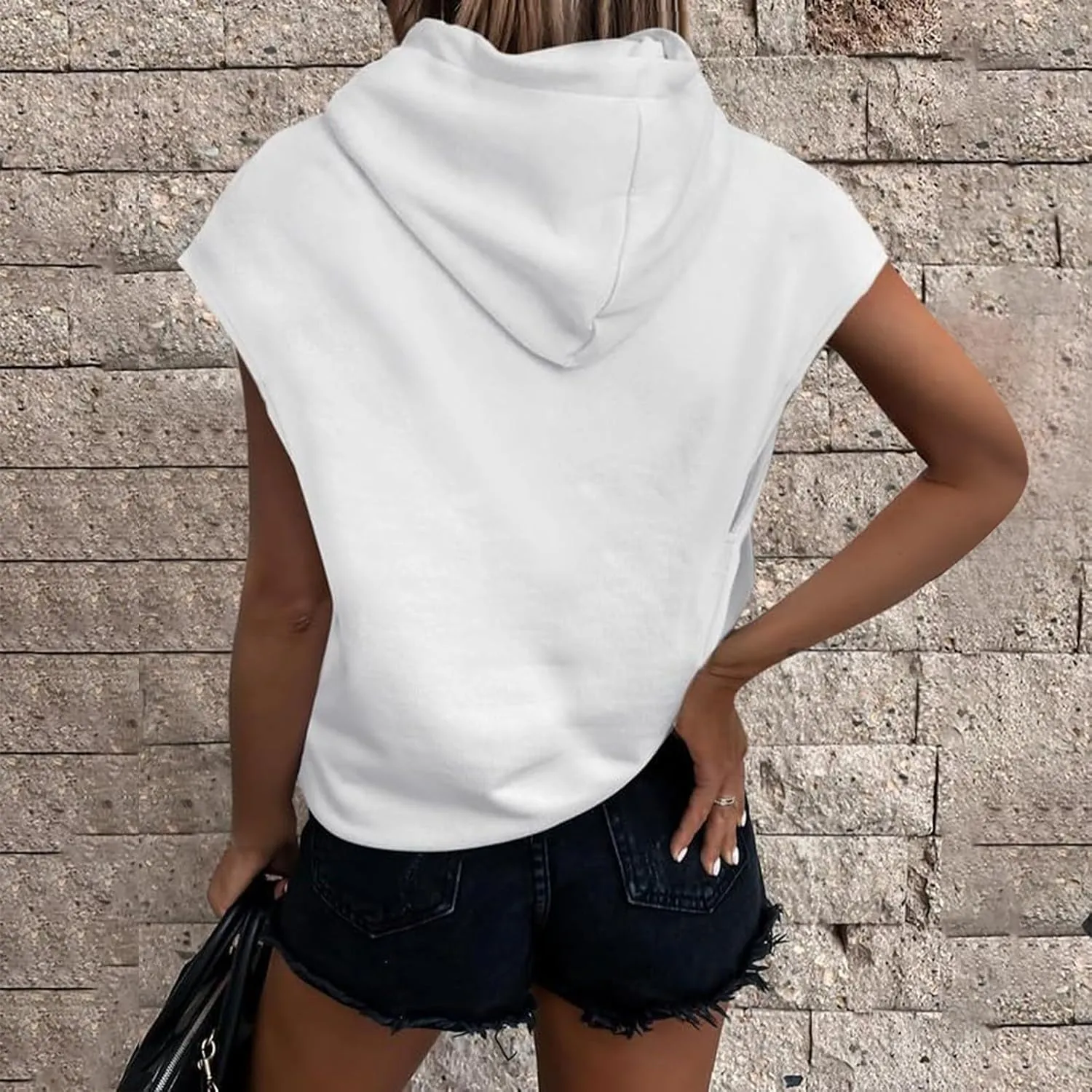Short Sleeve Hooded Shirts for Women Half Zip Sweatshirt Oversized Pullover Tops Casual Lightweight Sweatshirts Hoodies