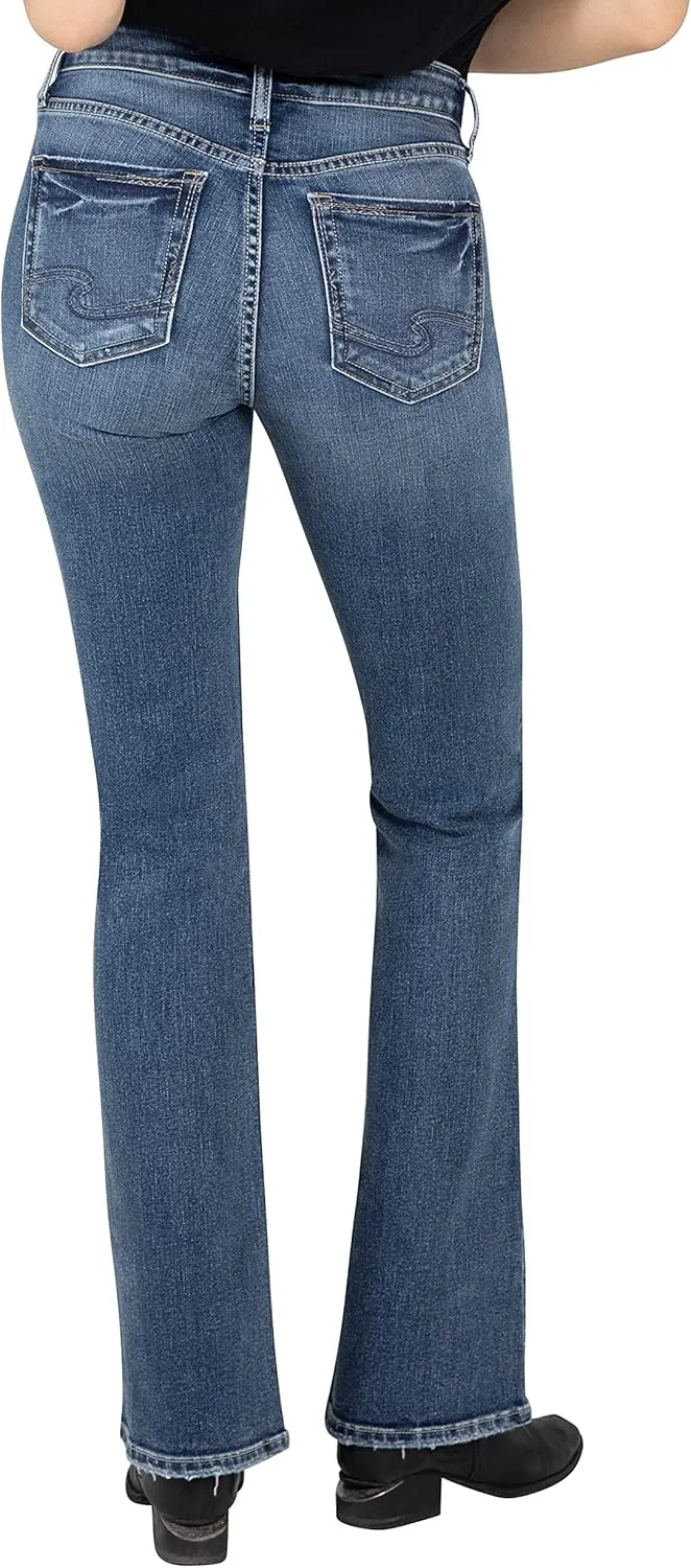 Silver Jeans Co. Women's Suki Mid Rise Curvy Fit Bootcut Jeans