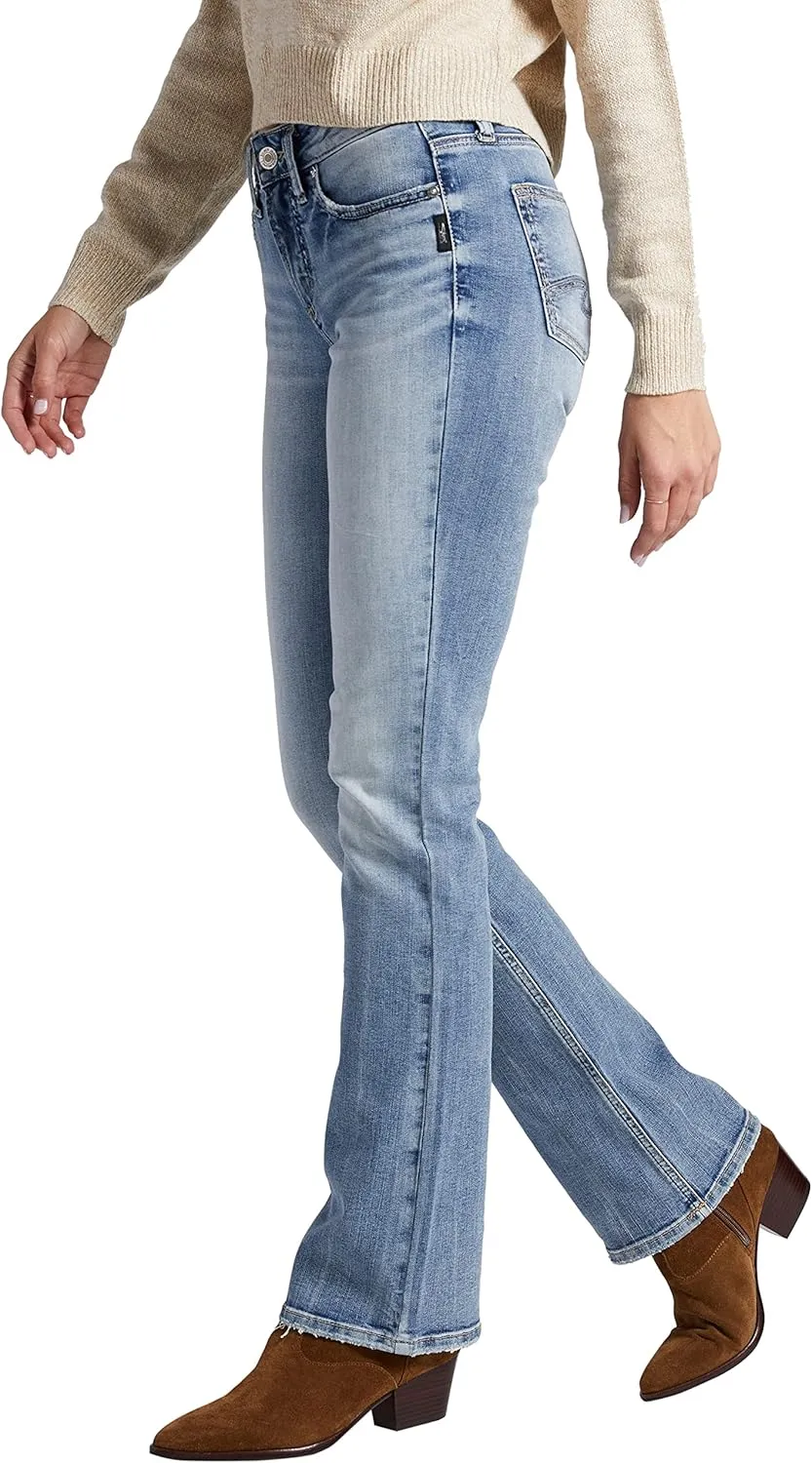 Silver Jeans Co. Women's Suki Mid Rise Slim Bootcut Jeans