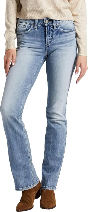 Silver Jeans Co. Women's Suki Mid Rise Slim Bootcut Jeans