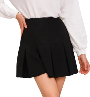 Skirts for Women Trendy Classic Daily Elegant Casual Solid Color Skirt Pleated Waist Design Mini Skirt Fall