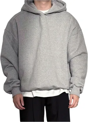 SOLY HUX Men's Oversized Hoodies Long Sleeve Drop Shoulder Basic Pullover Sweatshirt with Hood