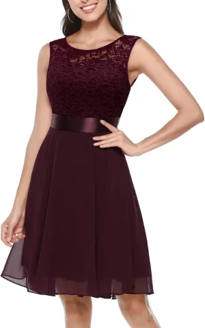 Summer Dresses for Women Floral Lace Fashion Casual Fit A Line Sleeveless Dresses for Women 2025 Swing Party Outfits