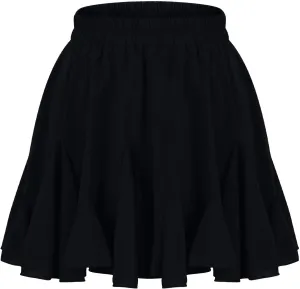 Summer Mini Skirt for Women 2025 Fashion Elastic Waist Pleated Ruffle Layered Short Skirts Solid Color Bubble Skorts