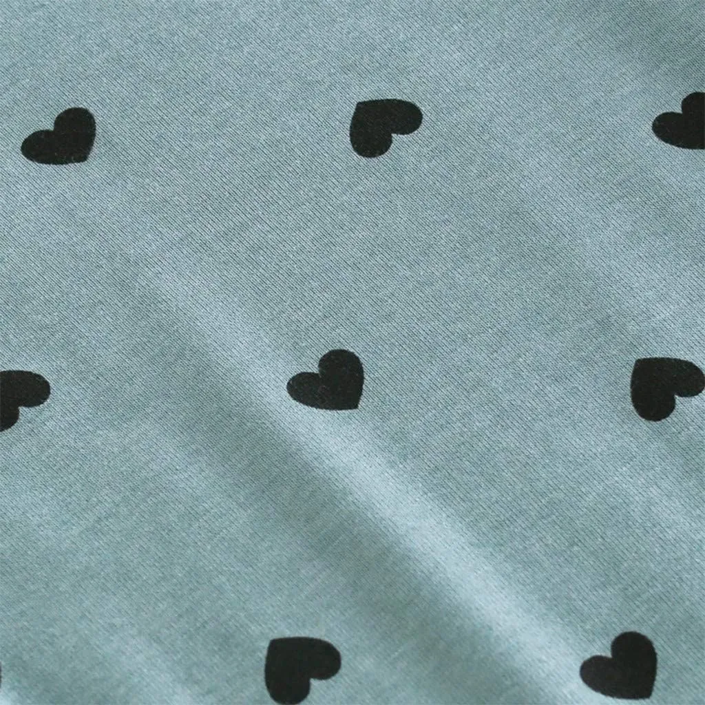 Toddler Baby Little Girls Cotton Pullover Turtleneck T Shirt Top Long Sleeve Bottoming Shirt Basic Heart Print Blouse