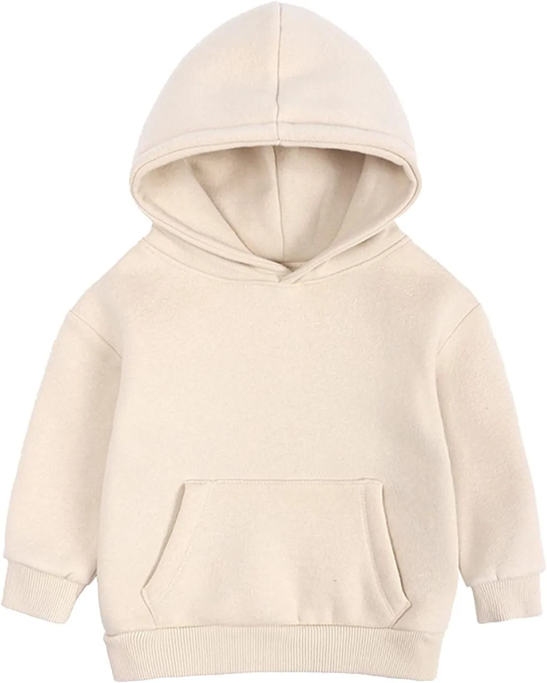 Toddler Boys Girls Pullover Sweatshirt Children Solid Plus Babies Hooded Top Coat Kids Tops Baby Sweatshirts