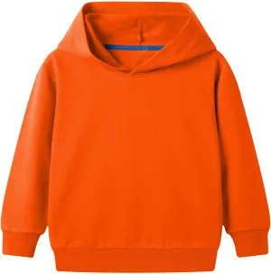 Toddler Kids Boys Girls Hooded Long Sleeve Cuffs Solid Color Basic Sweatshirt Daily School Sporty Wear Fall Winter