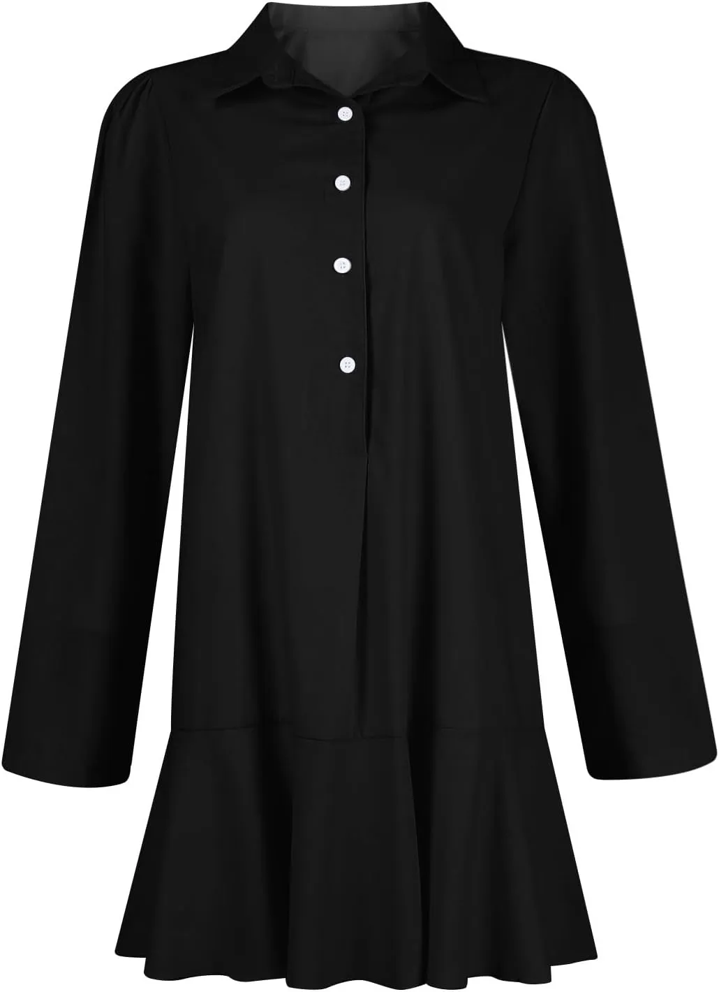 Tshirt Dress Women, Button Up Shirt Dresses with Pockets Round Neck Linen 2024 Oversized Dress, S,5XL