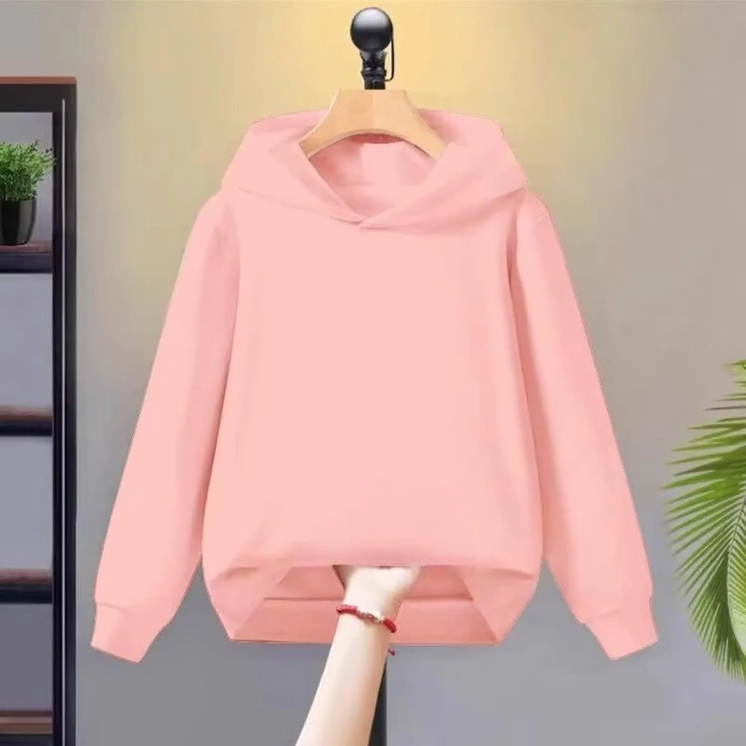 Unisex Toddler Kids Solid Color Hooded Pullover Sweatshirt Long Sleeve Casual Basic Hoodie Trendy Preppy Clothes Tops
