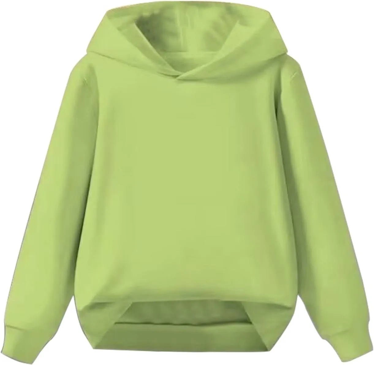 Unisex Toddler Kids Solid Color Hooded Pullover Sweatshirt Long Sleeve Casual Basic Hoodie Trendy Preppy Clothes Tops